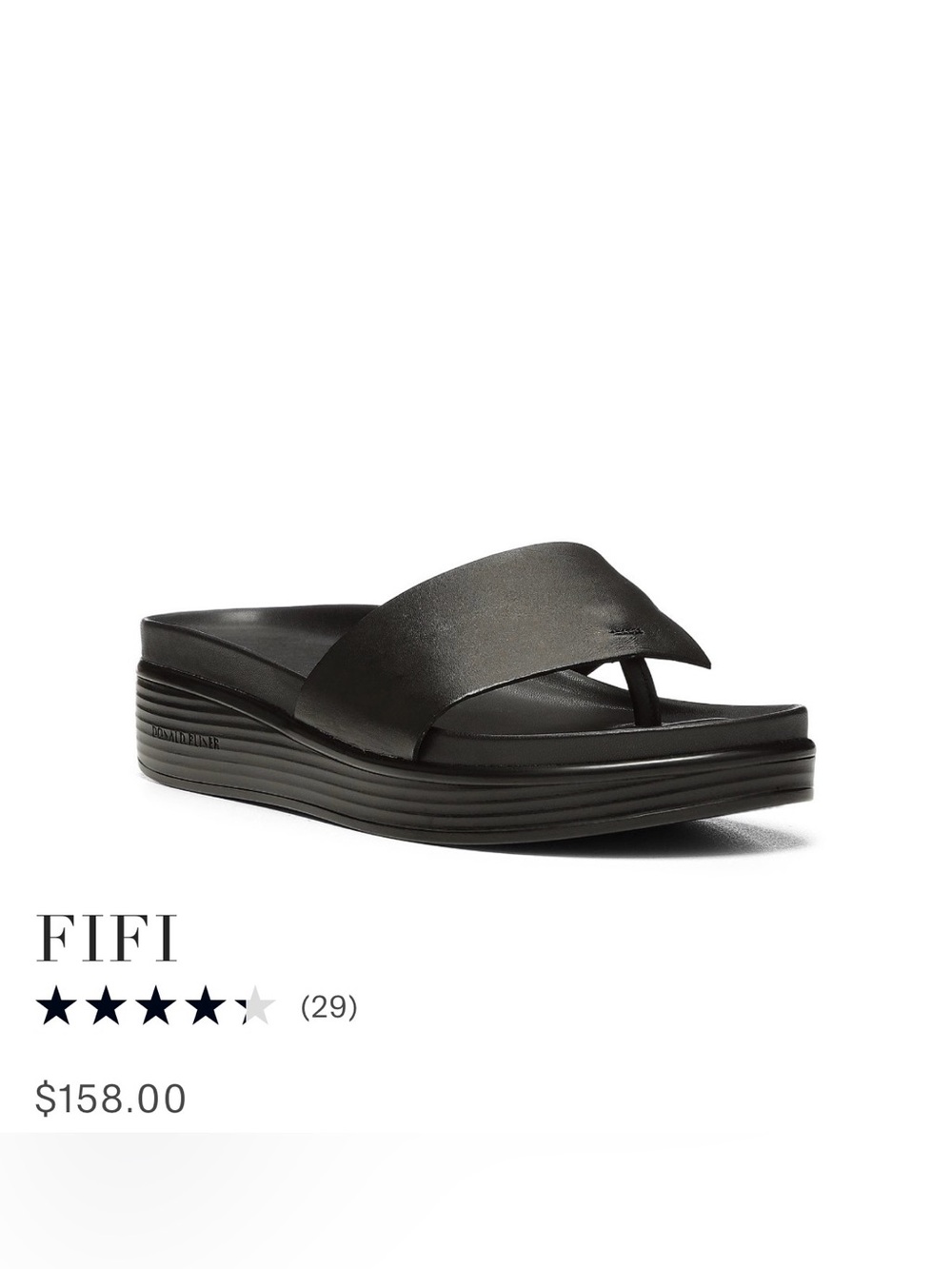 Donald J Pliner Leather Slide Thong Sandals